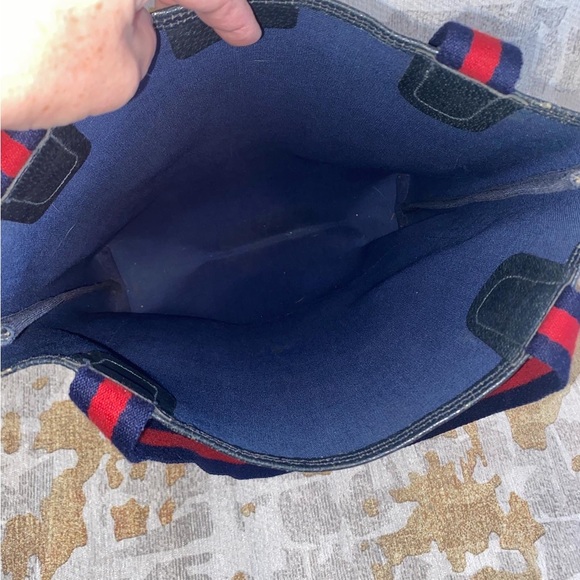 Gucci GG Sherry Line Tote bag in blue - Picture 9 of 9